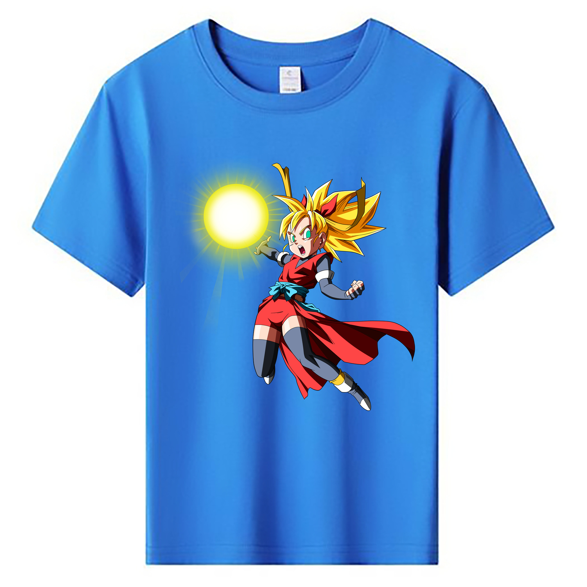 （画像用） ドラゴンボール カリフラ DRAGON BALL Caulifla 綿100％キッズTシャツ（フロントプリント）